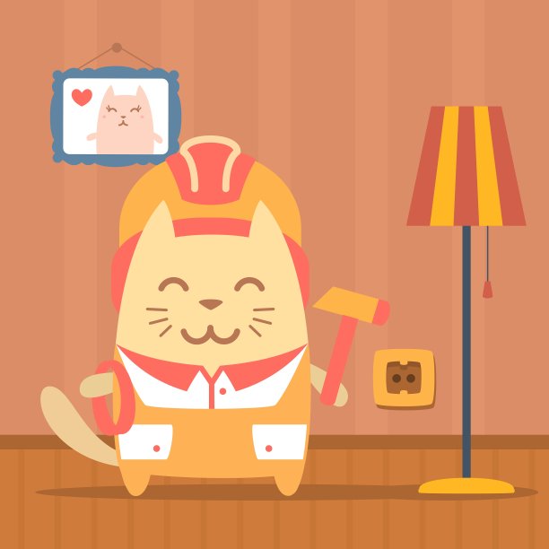 性格建设者在头盔和工作服色彩缤纷图片下载