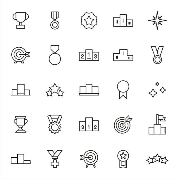 大型比赛系列图标。图片下载