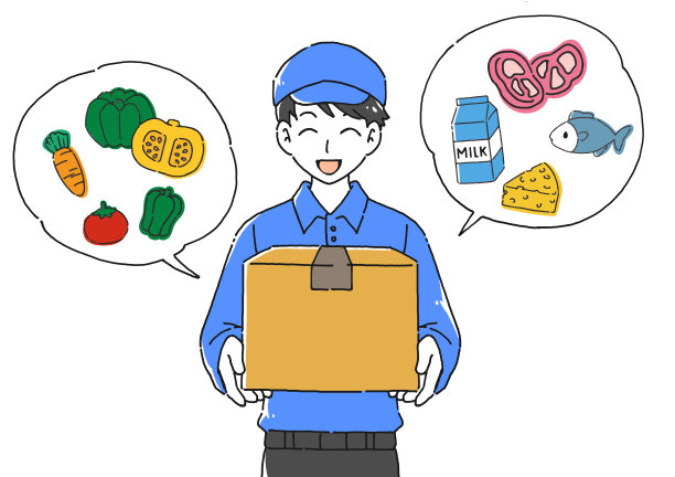 送货上门的插图资料图片下载