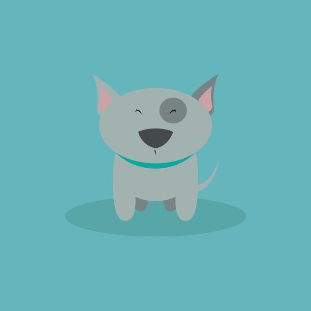 可爱的卡通狗图片下载