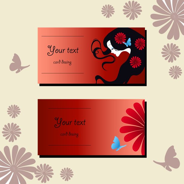 时尚脸的女人与长头发模板图片下载