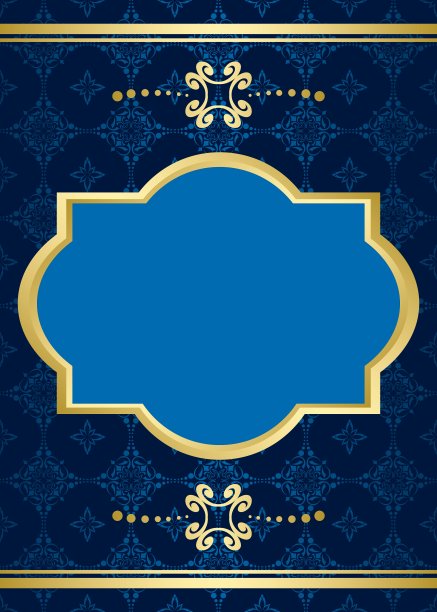 蓝色图案卡片图片下载