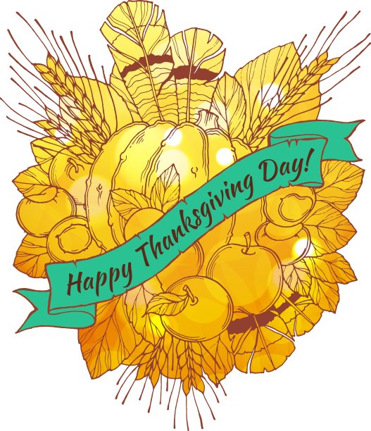 手绘的感恩节贺卡图片下载