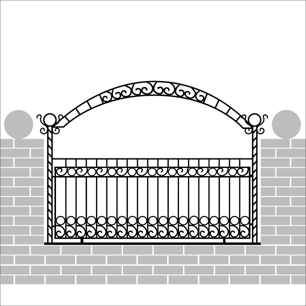 带弓的铁栅栏图片下载