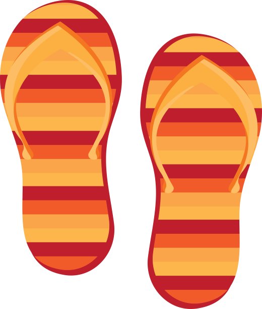 彩色沙滩凉鞋图案图片下载