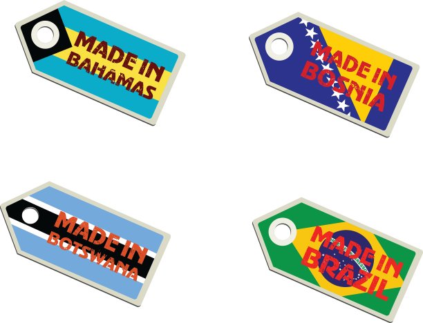 在巴哈马，波斯尼亚，博茨瓦纳，巴西制造图片下载