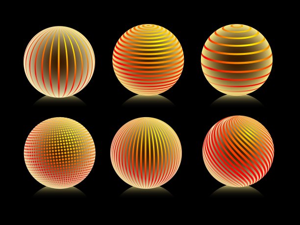 条纹橙球标志图片下载