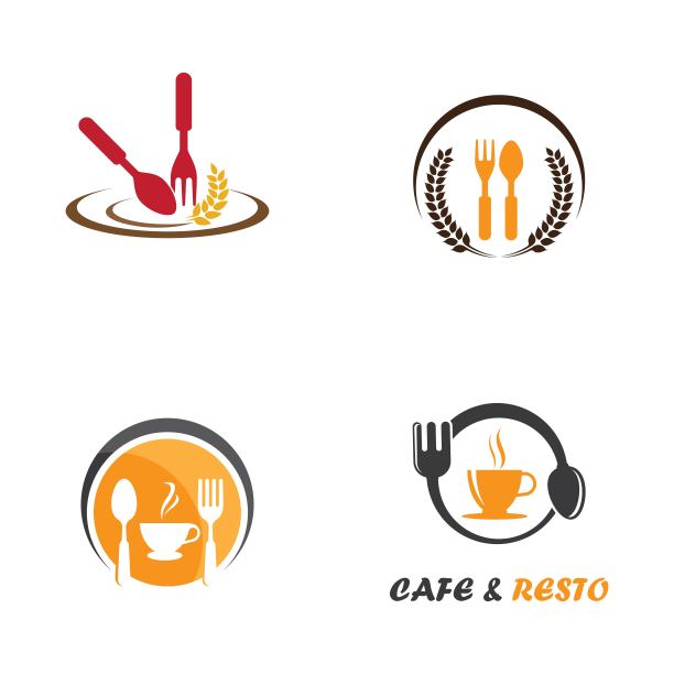 餐厅标识矢量图标图片下载