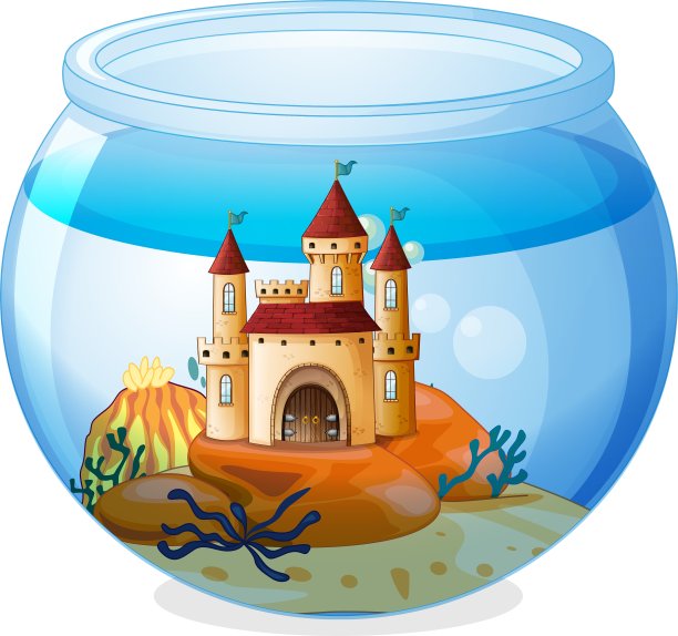 鱼缸里的城堡图片下载