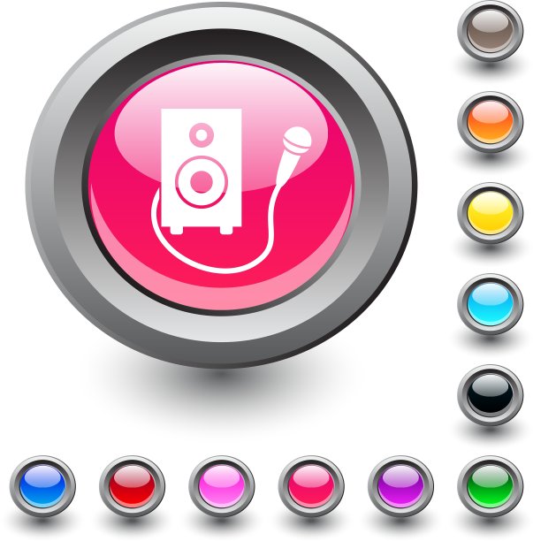 卡拉ok圆形按钮图片下载