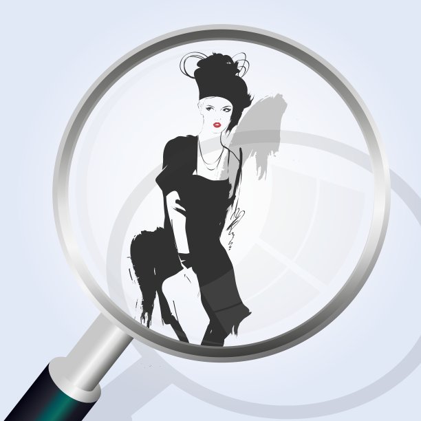 素描风格的时尚女孩图片下载