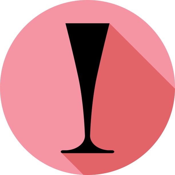 酒精主题图标香槟酒杯放置在图片下载