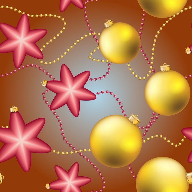 新年图案与圣诞球闪闪发光和图片下载