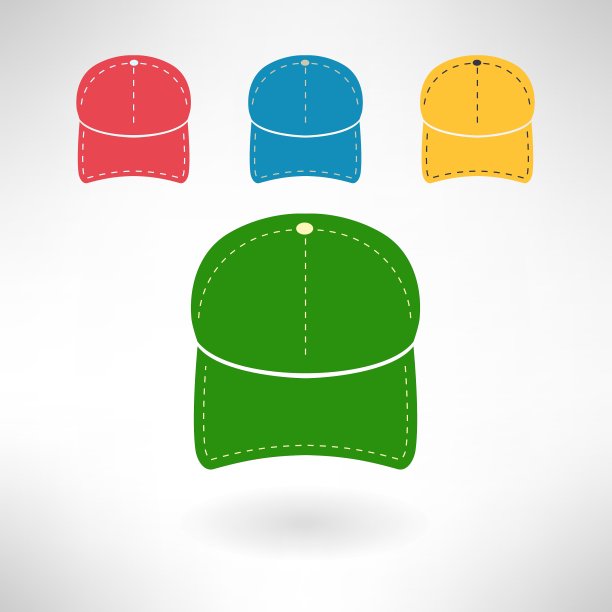 棒球帽在现代扁平设计的国家图片下载