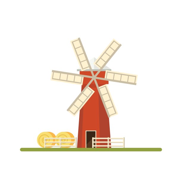 轧机孤立在白色背景平坦图片下载