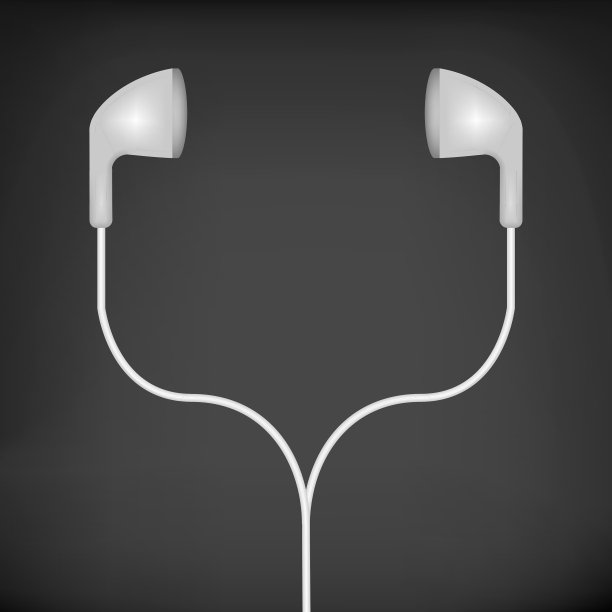 白色的耳机图片下载