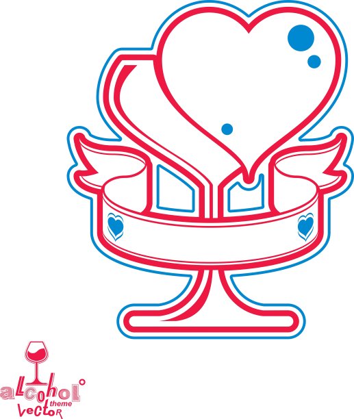 艺术玻璃酒杯图片下载