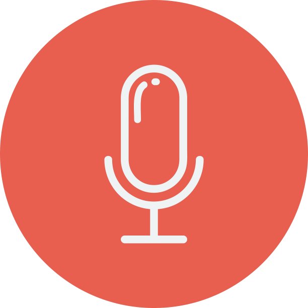 复古麦克风细线图标图片下载