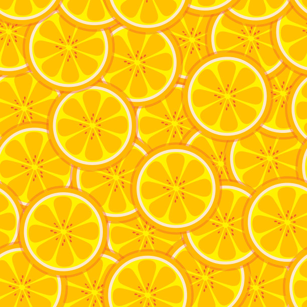 卡通漂亮的柠檬图案，柠檬的背景，彩色壁纸向量。矢量图图片下载