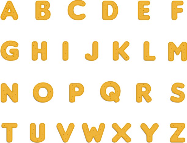 点缀饼干字母表图片下载