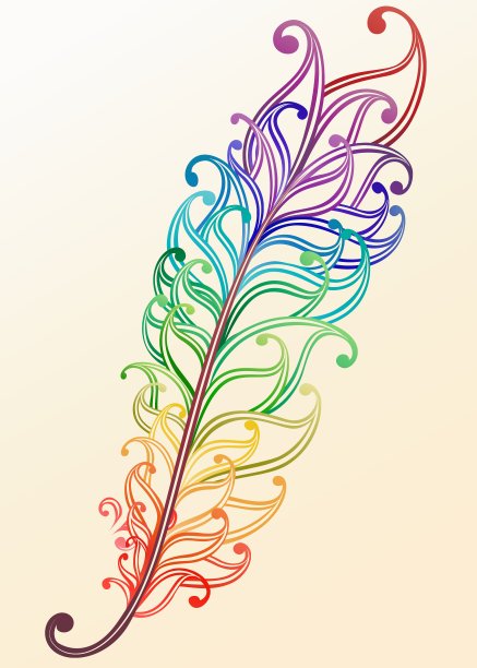 五彩缤纷的羽毛图片下载