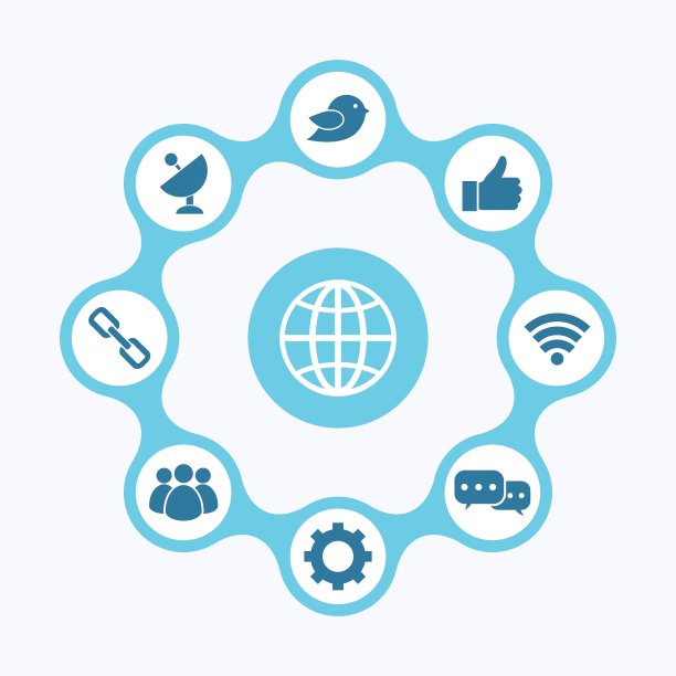 互联社交媒体信息图表模板图片下载