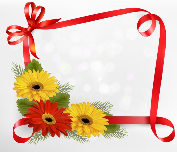 一套带有粉红色美丽玫瑰的节日横幅图片下载