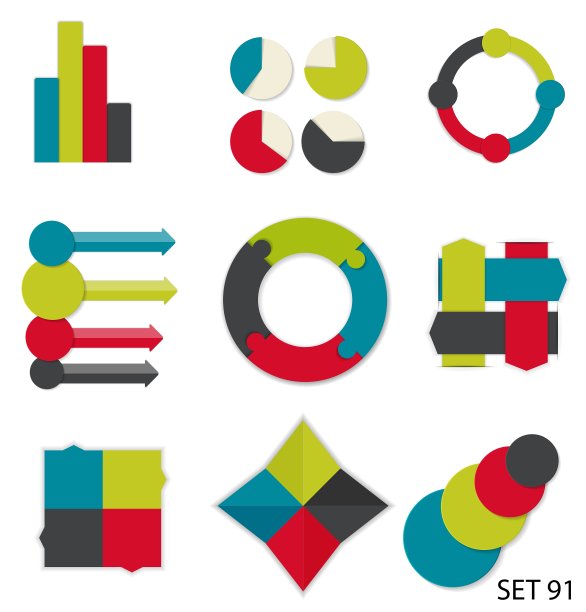 商业信息图表模板的集合图片下载