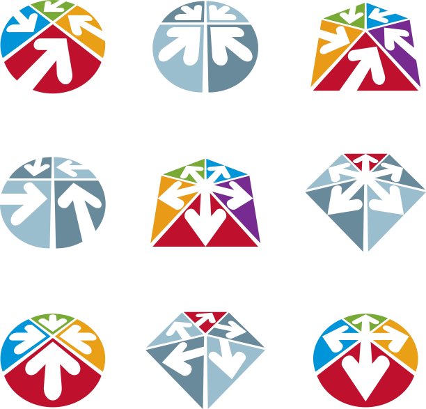 抽象创意商业图标集合图片下载