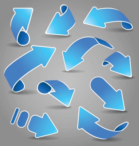 蓝色箭头图片下载