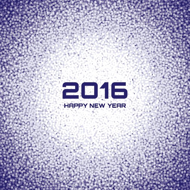 蓝紫色的2016年新年雪花背景图片下载