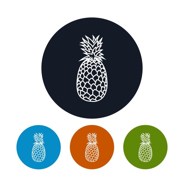 图标菠萝的轮廓图片下载