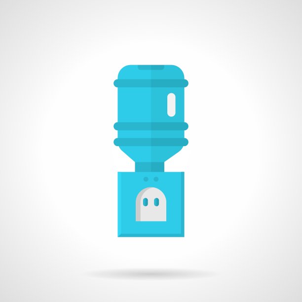 蓝色电冷却器平面图标图片下载