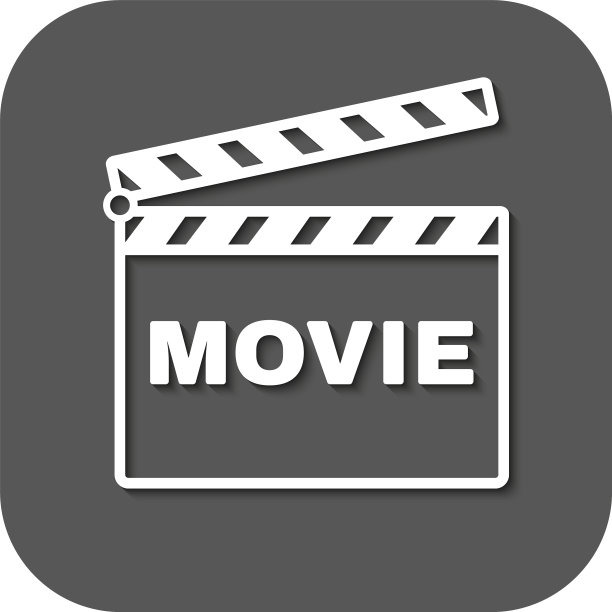 电影场记板图标扁平风格图片下载