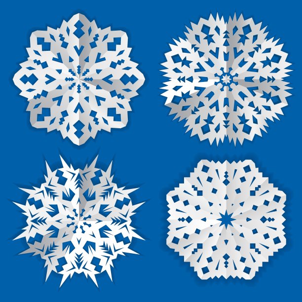 纸雪花折纸图标设置圣诞新图片下载