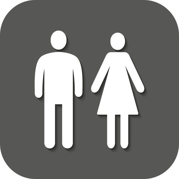 男人和女人家庭符号扁平图标图片下载
