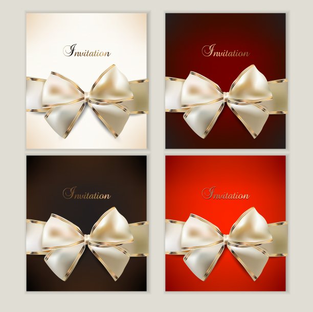 收集礼品卡与丝带背景图片下载