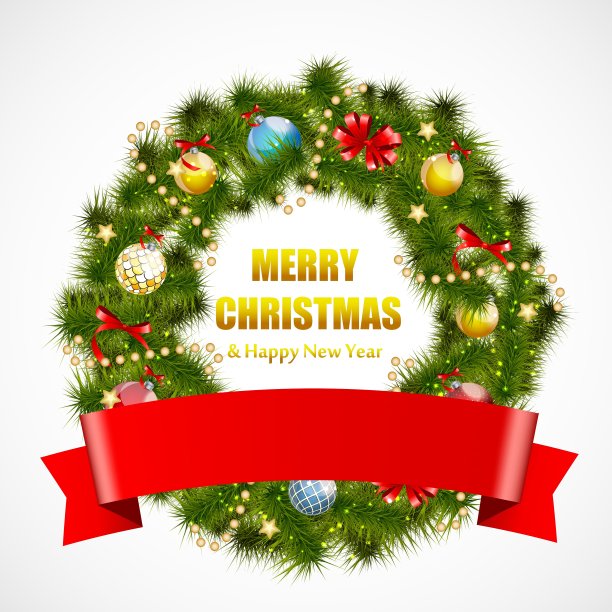 抽象美圣诞和新年的背景图片下载