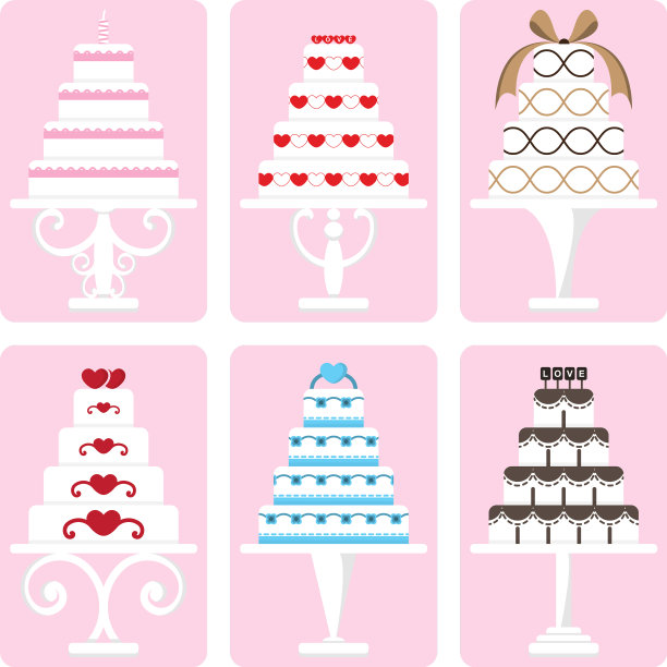 结婚蛋糕套装图片下载