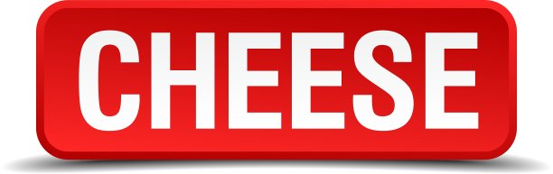 奶酪红色3d方形按钮在白色背景图片下载