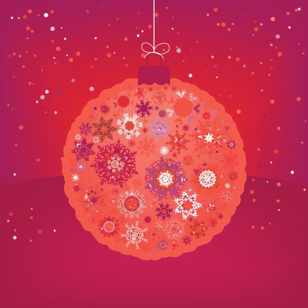 圣诞贺卡球图片下载