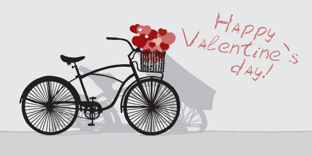 情人节和自行车图片下载