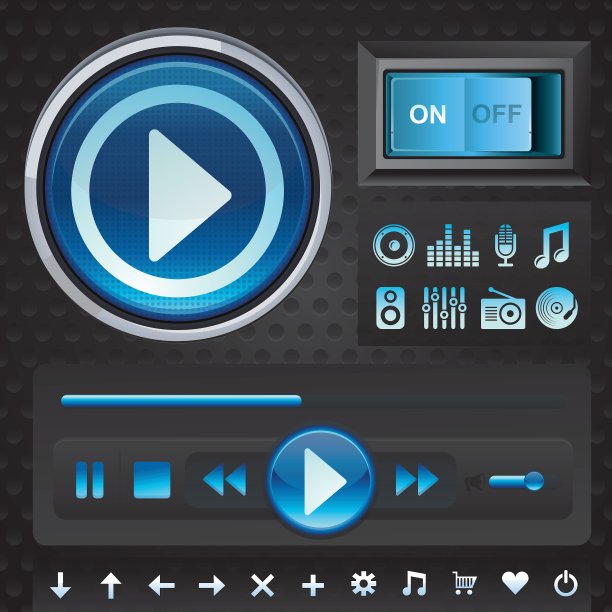 设置与界面设计元素的音乐播放图片下载