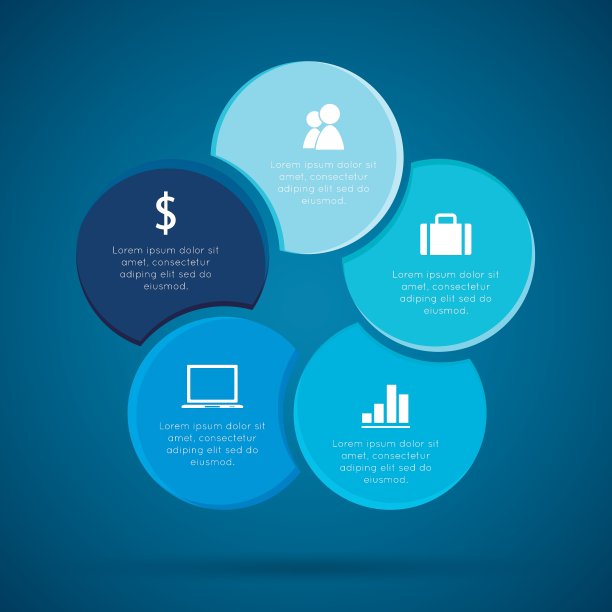 循环信息图循环业务图图片下载