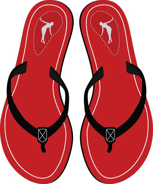 红色的凉鞋图片下载