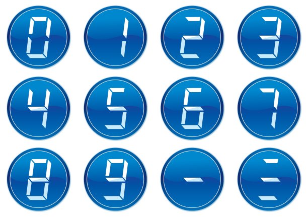 液晶数字图标图片下载