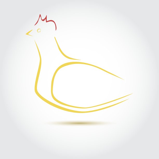 程式化的形象一只母鸡图片下载