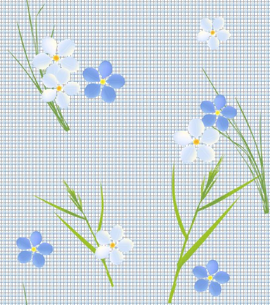 无缝复古小花草图案图片下载