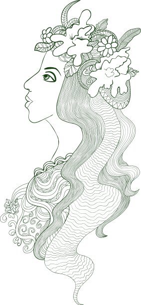 花冠的女孩图片下载