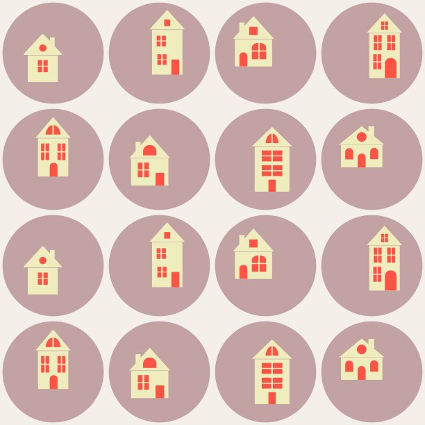 无缝背景与房屋图片下载